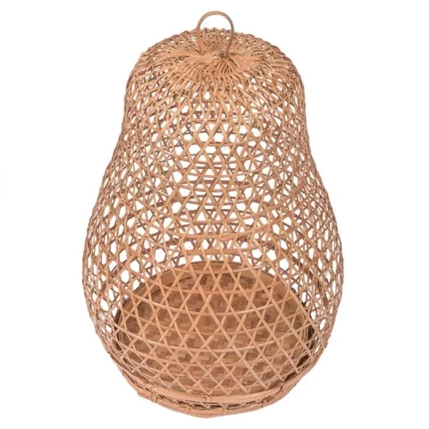 Lanterne bambou - cloque bambou - lampe bambou - suspension bambou - cage à coq