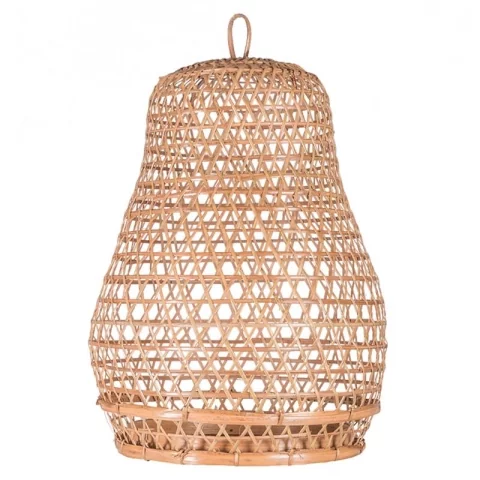 Lanterne bambou - cloque bambou - lampe bambou - suspension bambou - cage à coq 2