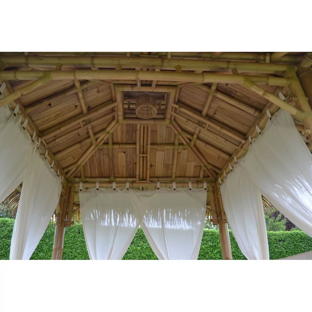 gazebo bambou -  paillote bambou - paillote de plage - salon de jardin en bambou - Hydile