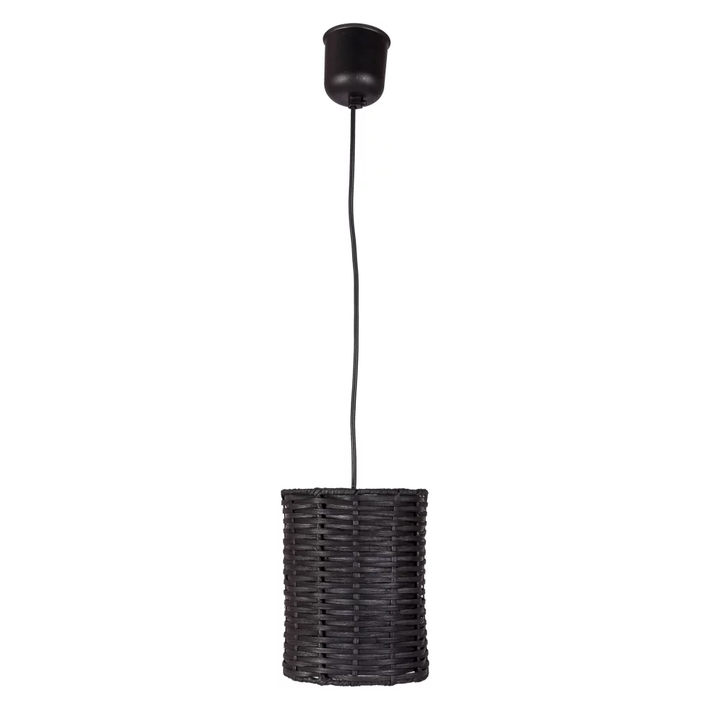 Suspension rotin - luminaire rotin - suspension en rotin noir - petite suspension - lampe rotin  - Hydile