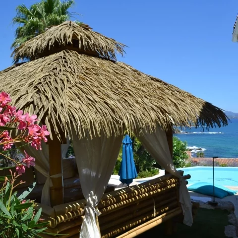 Gazebo en bambou - gazebo bambou - bambou gazebo - paillote - paillote bambou - abris jardin - pergola bambou - Hydile