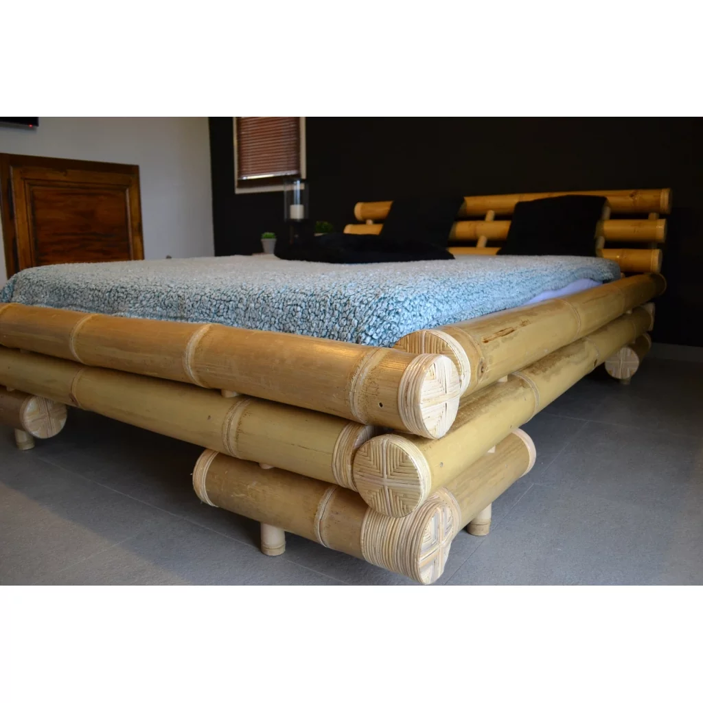 Lit en bambou - lit bambou- grand lit bambou - lit bambou 140 190 - lit bambou standard