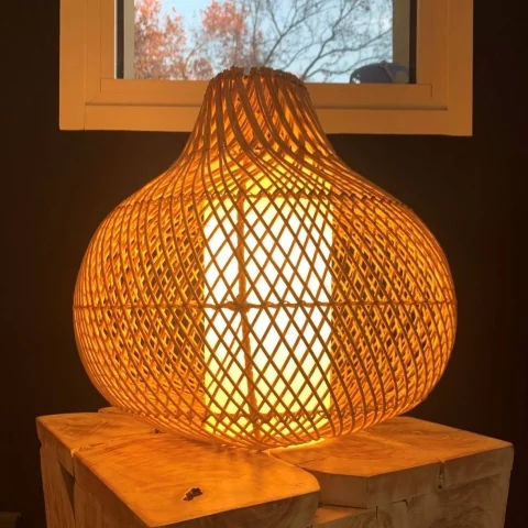Lampe A Suspendre Et A Poser En Rotin Pour Votre Salon Ou Cuisine Hydile