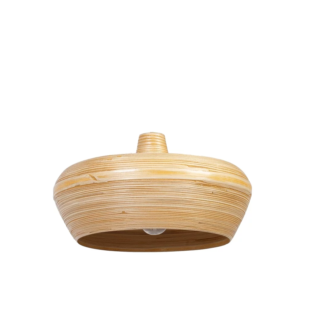 Suspension au style chapeau de paille bambou naturel Ø 75 cm
