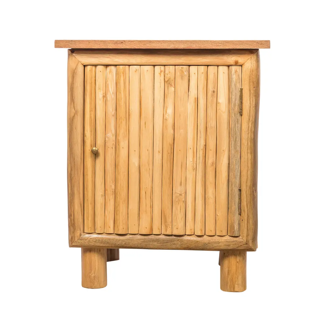 PIERRETTE - Chevet en branche de teck L50*l40*H60cm