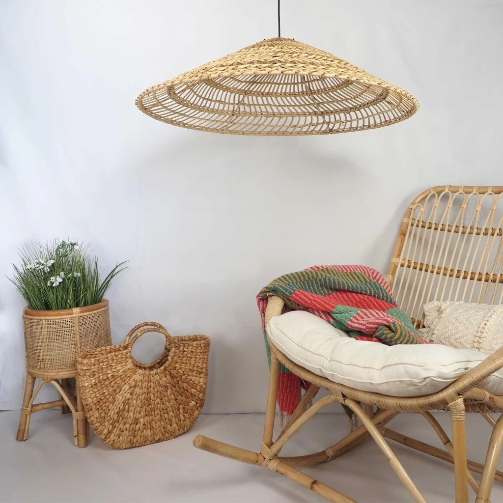 SHINE - Suspension en rotin triangle D80 h26 cm