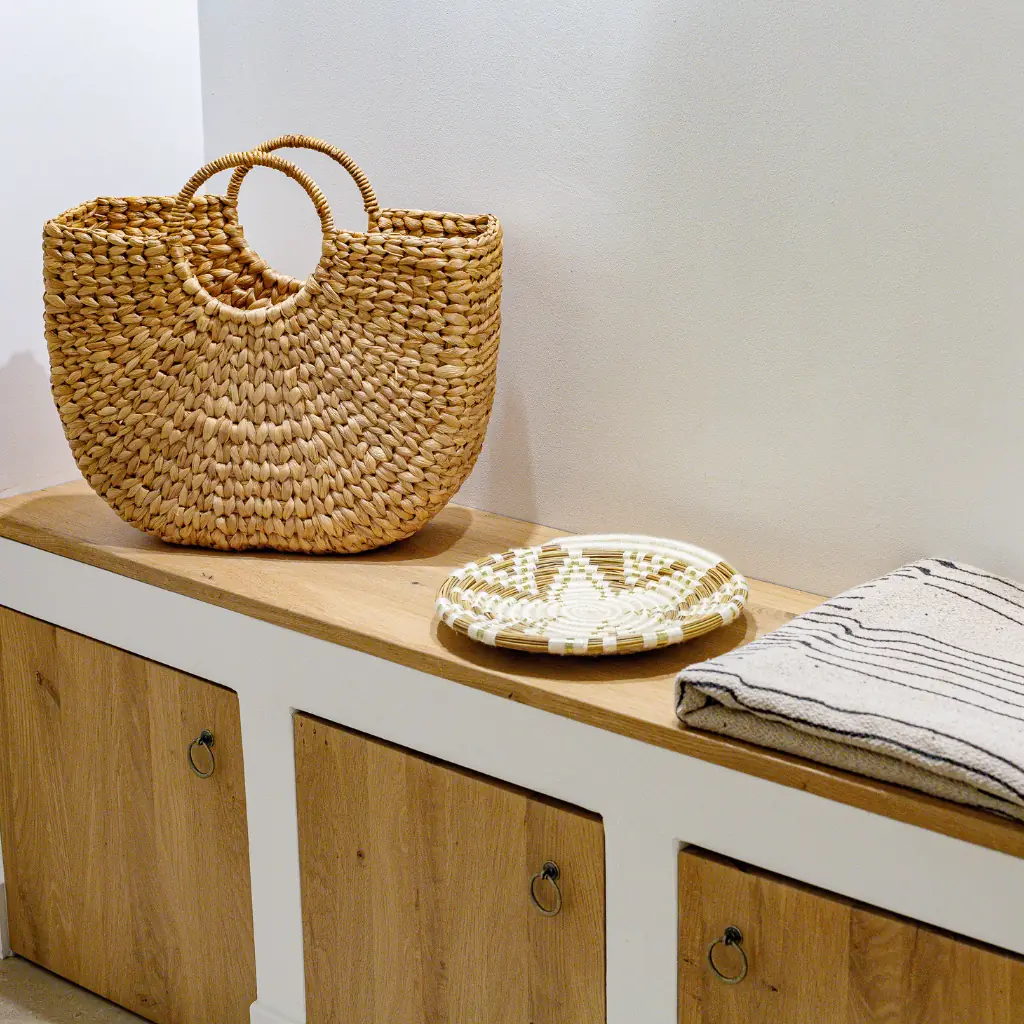 SUMMER - Sac tressé en jacinthe d'eau L47xl14xh43cm
