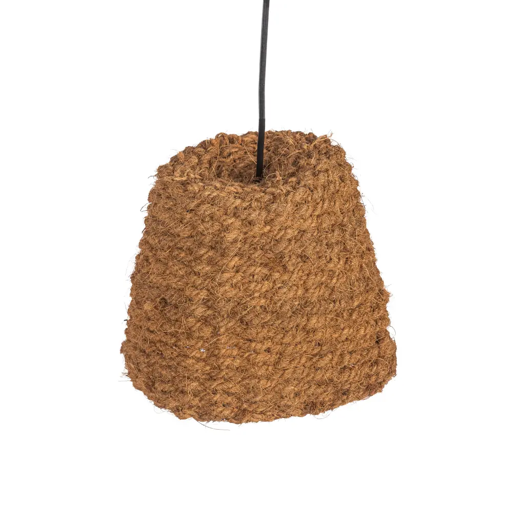 TALA - Suspension conique en fibre de coco D22 H20cm Taille S