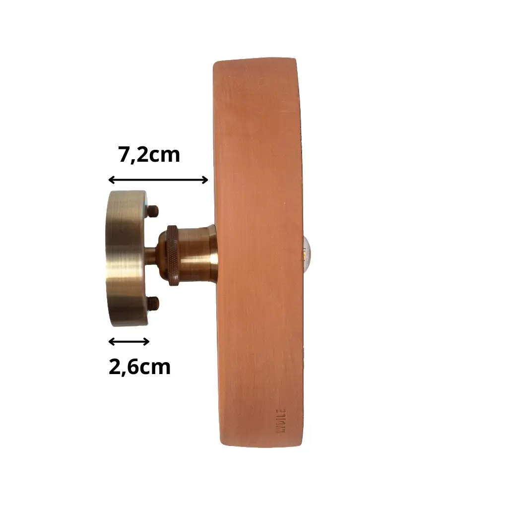 YVETTE TAILLE M - Applique murale en terre cuite ocre D29xH6,5cm