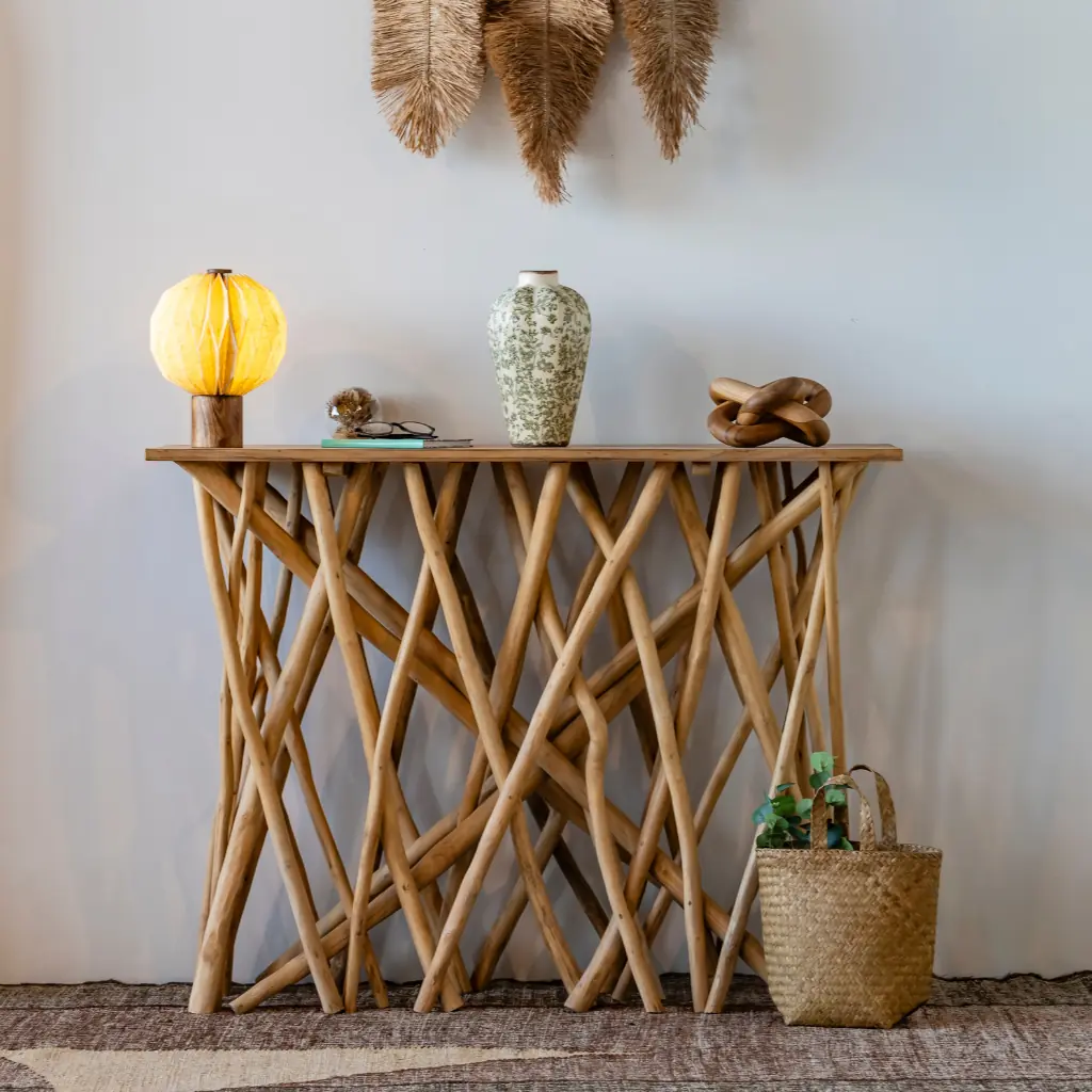 CÉRÈS - Petite lampe à poser ronde en lin et bois de manguier (8).webp