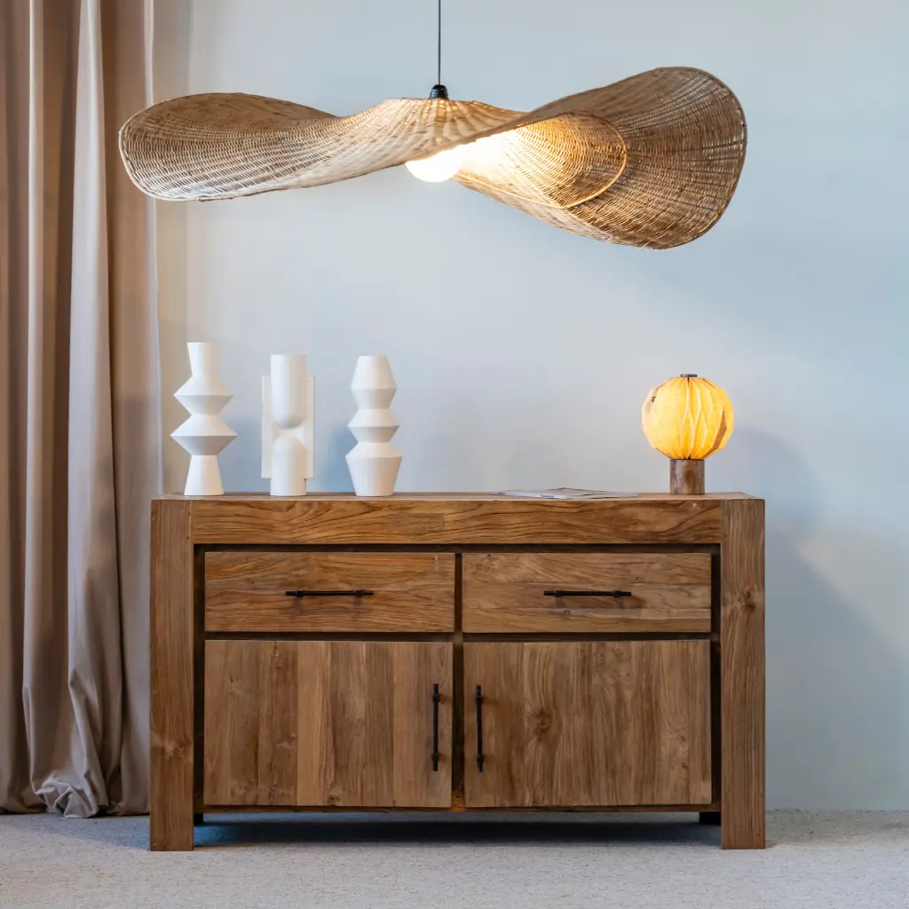 CÉRÈS - Petite lampe à poser ronde en lin et bois de manguier (7).webp