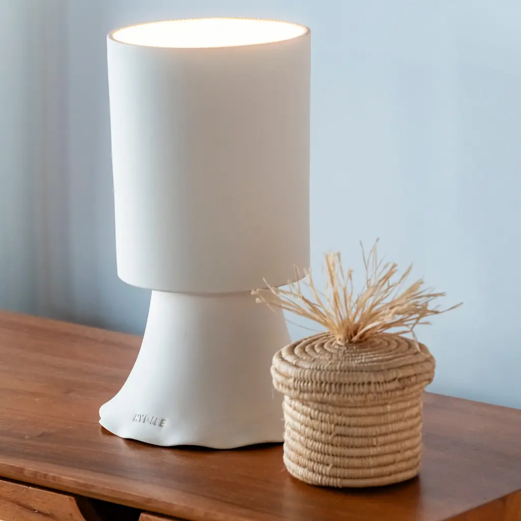 PAULA - lampe à poser en terre cuite blanche