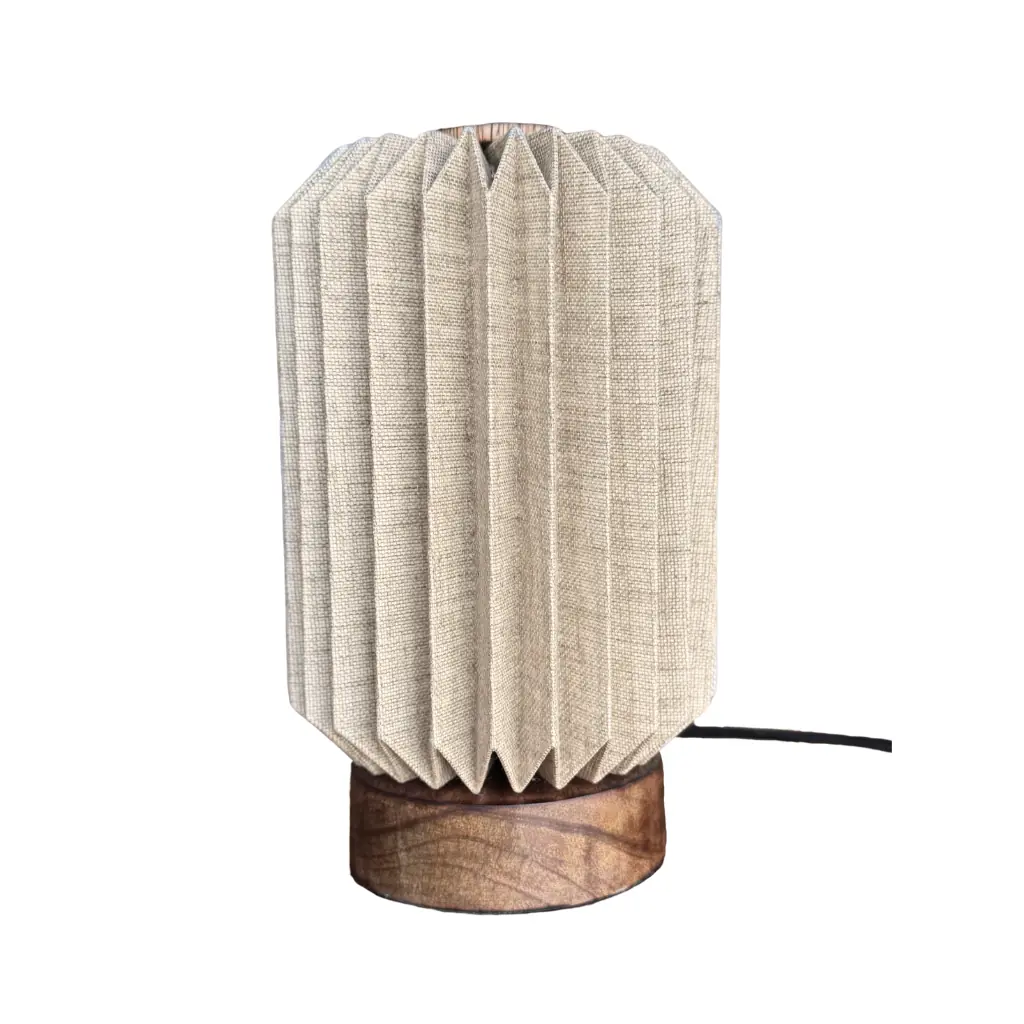 ERIS - Petite lampe à poser en lin et bois