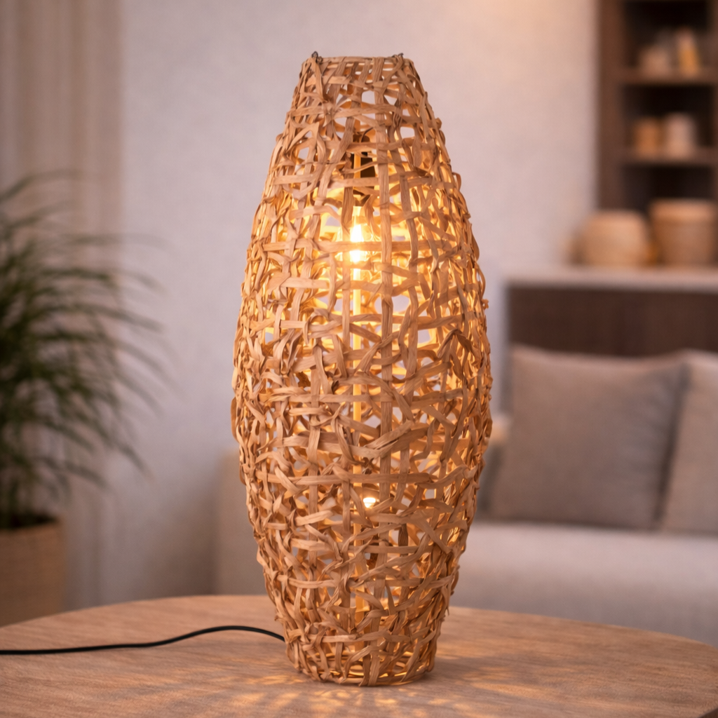 APOLLO - Suspension en bambou torsadé D32cm H75cm