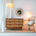 NELLY - Chaise en rotin avec accoudoirs