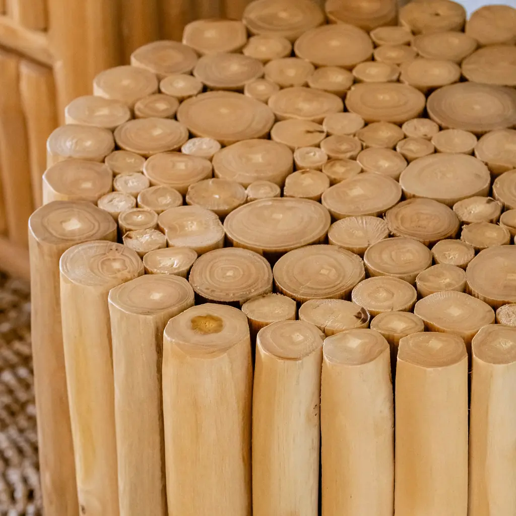 JATI - Guéridon - tabouret en bois de teck