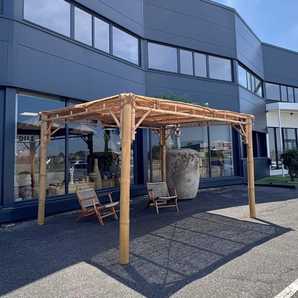 Pergola en bambou 3x4m