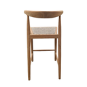 AMBIA - Chaise haute de bar en teck et corde naturel