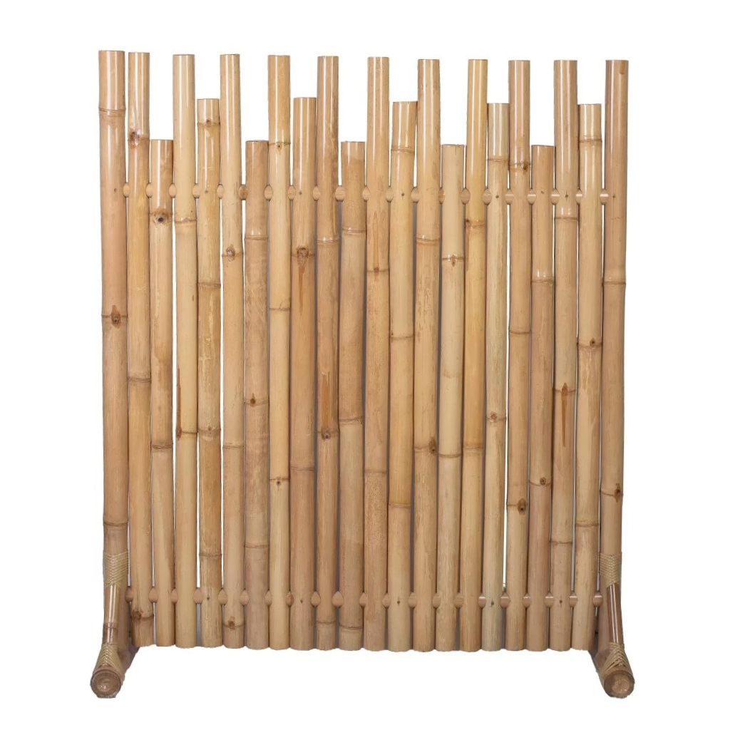 Palissade sur pieds en bambou L125xl12xh150cm