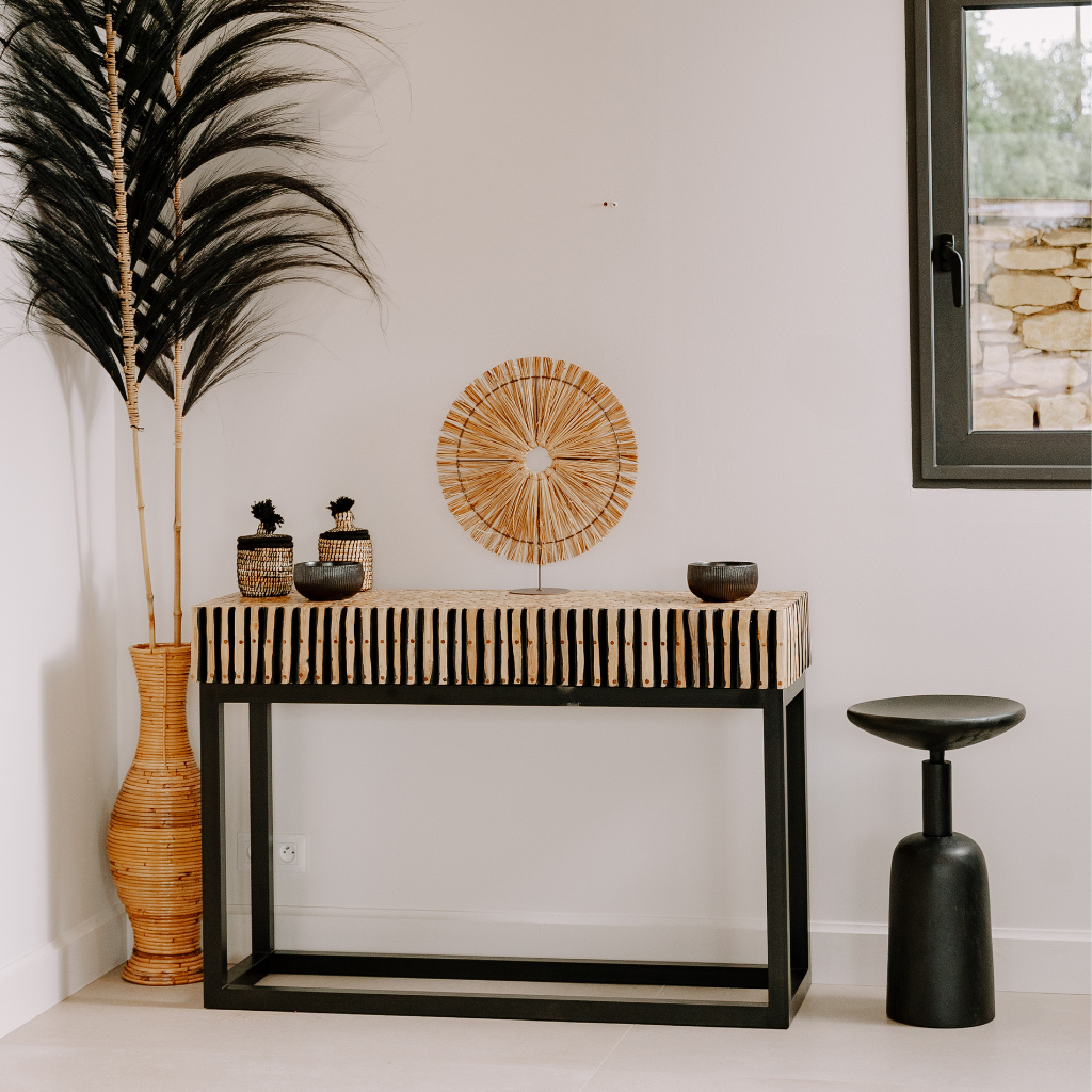 BLACKY S - Table d'appoint bois de suar noir