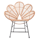 COQUELICOT- Chaise en rotin et structure en métal