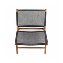JUNE- Fauteuil en corde noir et teck