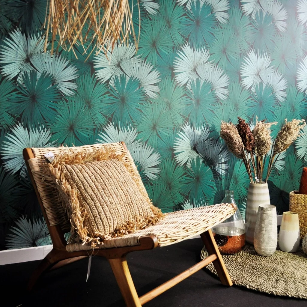 JUNE- Fauteuil en rotin et teck couleur naturel