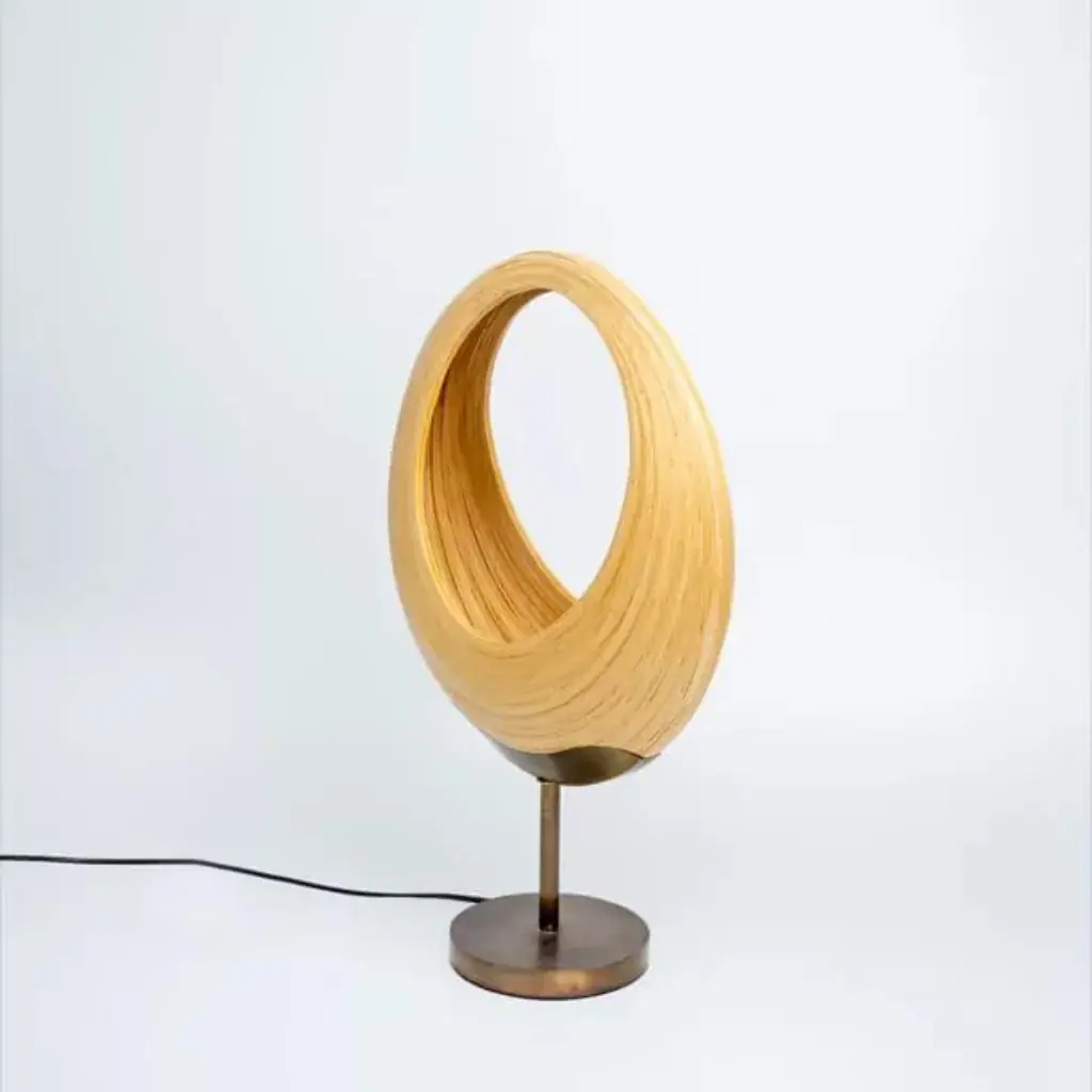 PAOLA - Lampe sur pieds ronde design en bambou