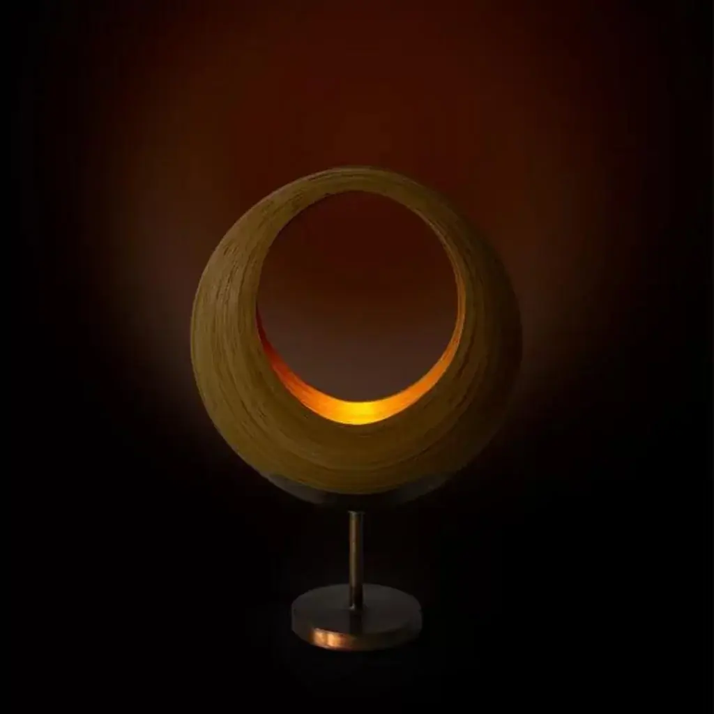 PAOLA - Lampe sur pieds ronde design en bambou