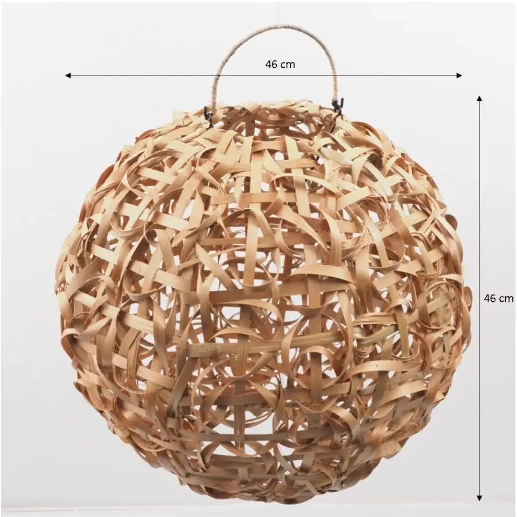 BOLA - Suspension ronde en bambou torsadé