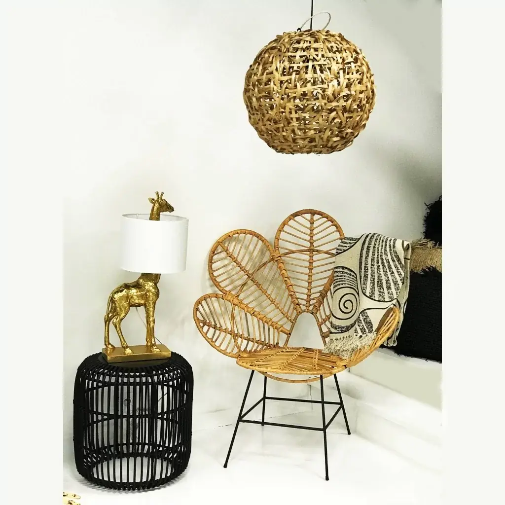 BOLA - Suspension ronde en bambou torsadé