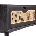 POLKA - Console en bois d'acajou et cannage L180*l35*h80