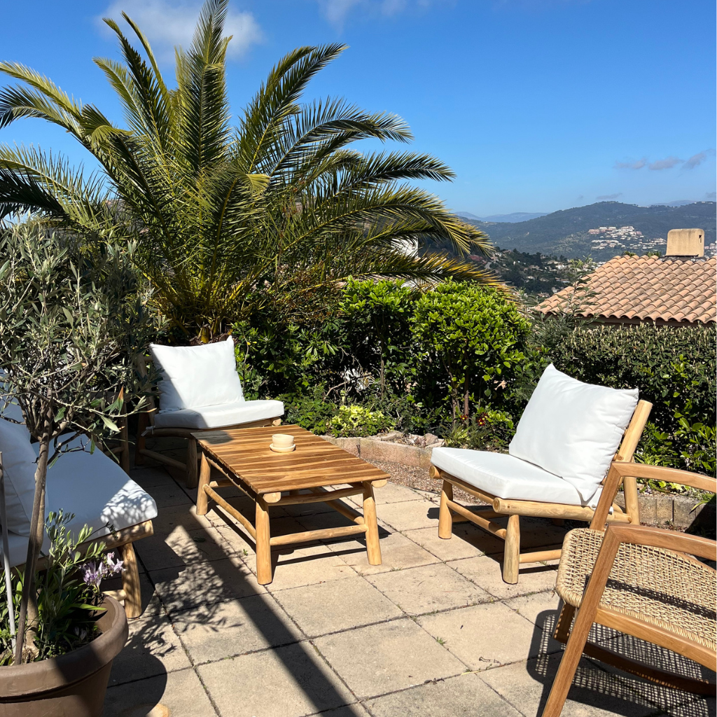 YAGO - Fauteuil en teck avec coussin outdoor