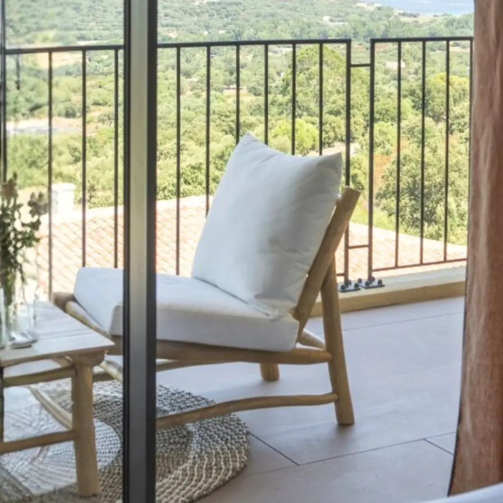 YAGO - Fauteuil en teck avec coussin outdoor