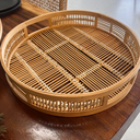 Plateau rond en bambou
