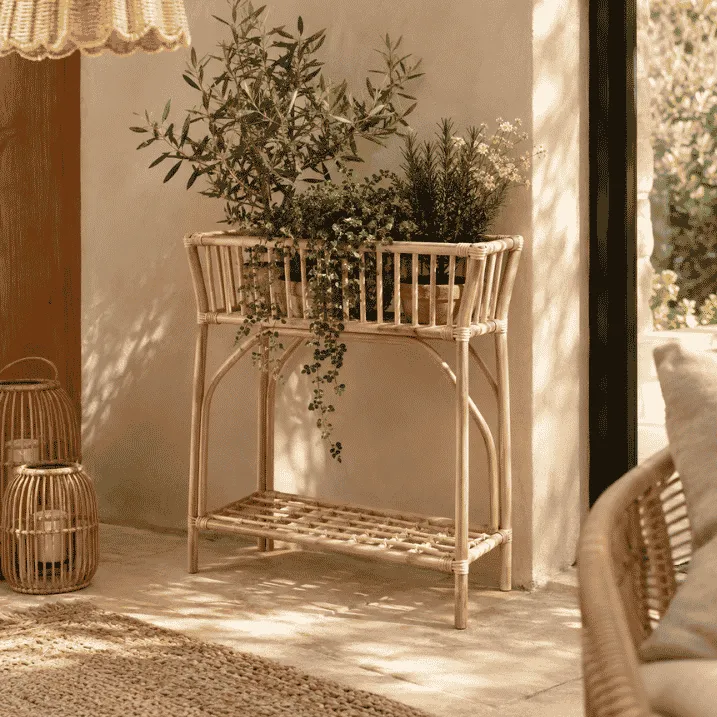 jardinière - cache pot en rotin