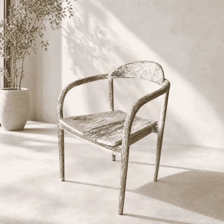 RITA - Chaise en bois pour bar de plage et professionnels