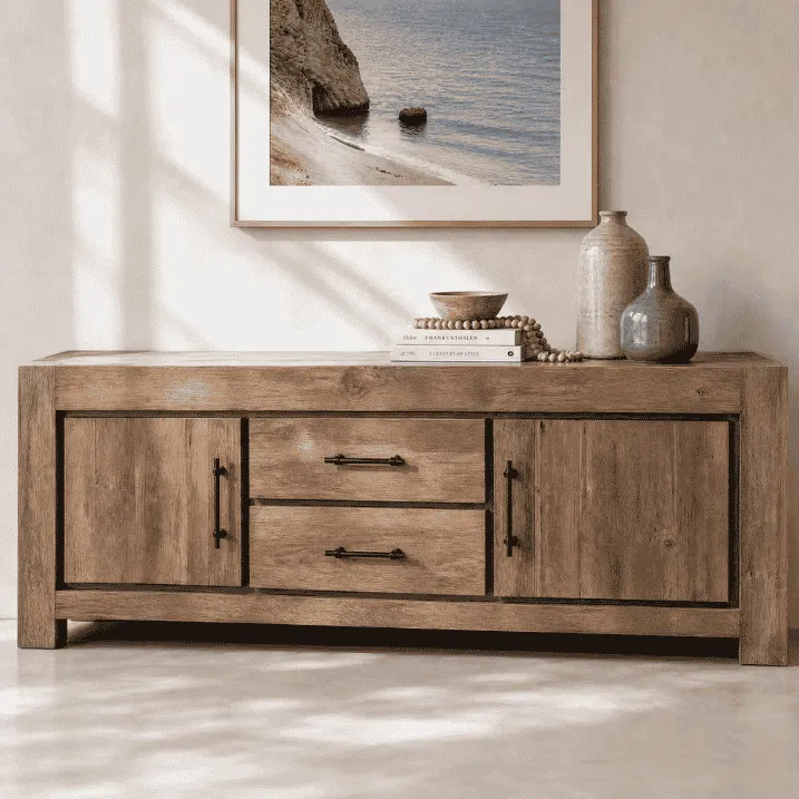 ACHILLE - Buffet en teck recyclé