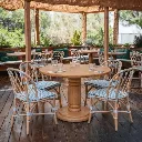 BLOOM - Table ronde en teck - restaurants