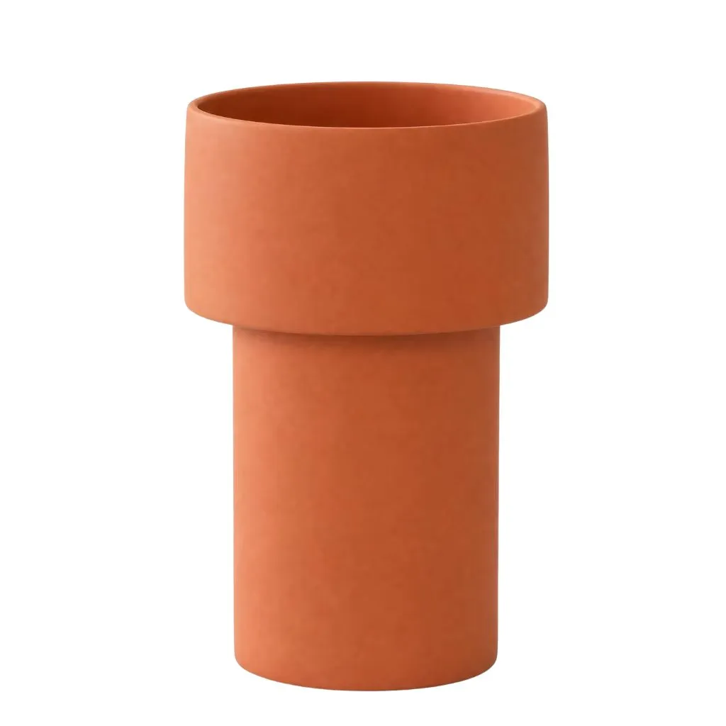 LUA - Lampe à poser en terre cuite ocre