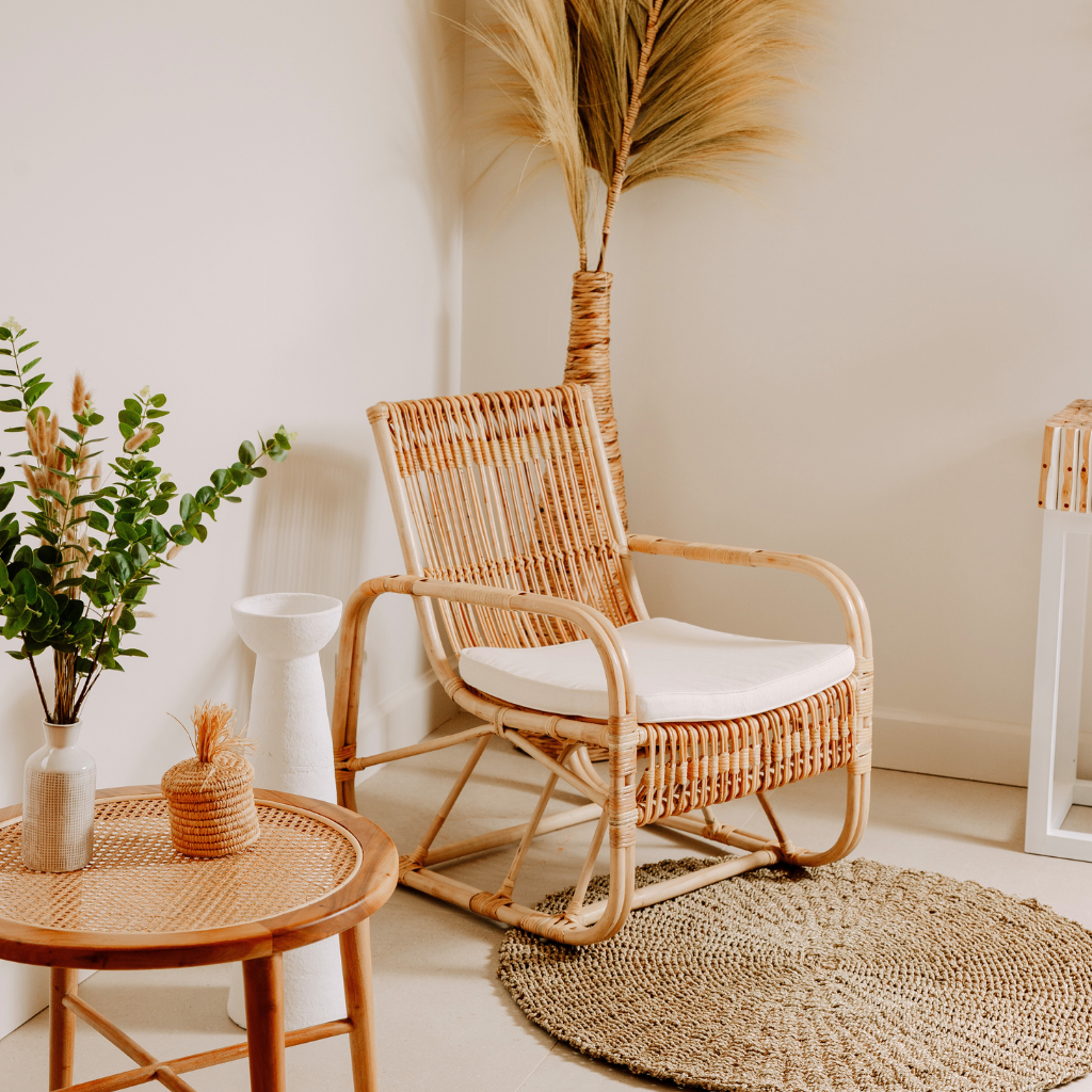 ALBANE - Fauteuil en rotin 60*80*60cm