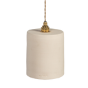 COLETTE - Suspension en terre cuite Blanche D15xH21cm