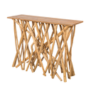 ENORA - Console en branches de teck L120*l40*H90cm
