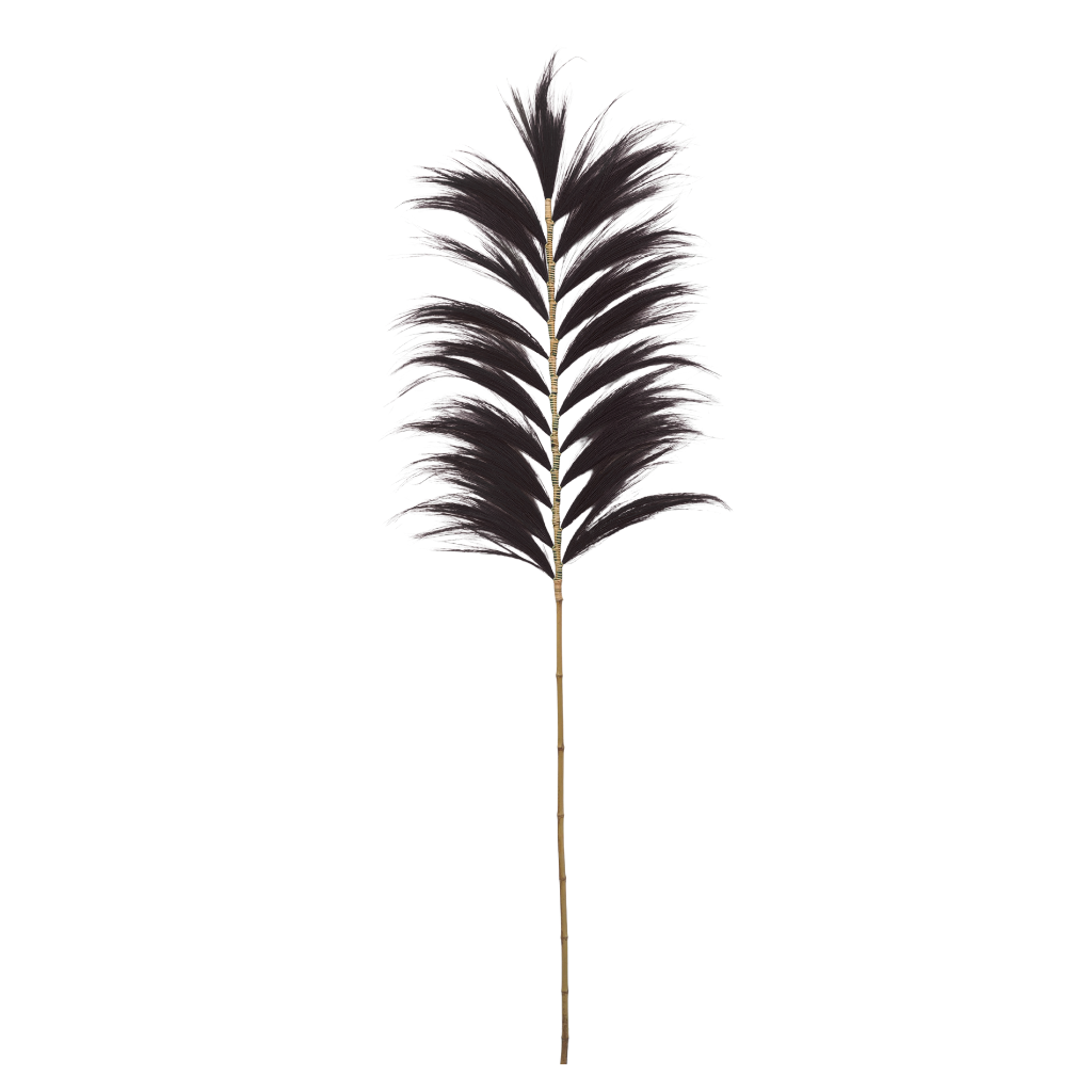 Feuille de rayung et tige bambou L70xl1xh215cm NOIR