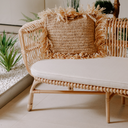 HAVANA - Banquette en rotin avec coussin L150*l75*h74