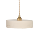 MICHELE TAILLE S - Suspension en terre cuite Blanche D24xH6,5cm
