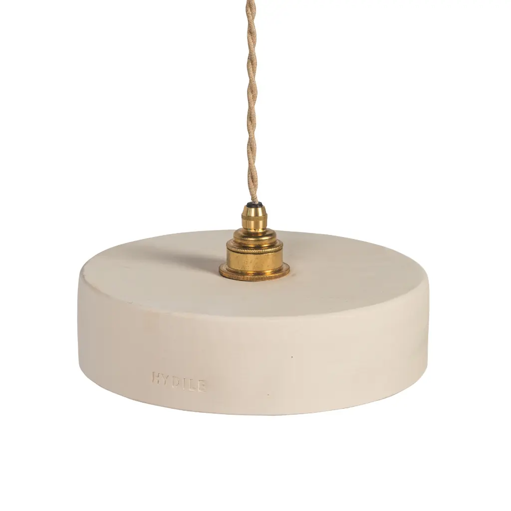 MICHELE TAILLE S - Suspension en terre cuite Blanche D24xH6,5cm