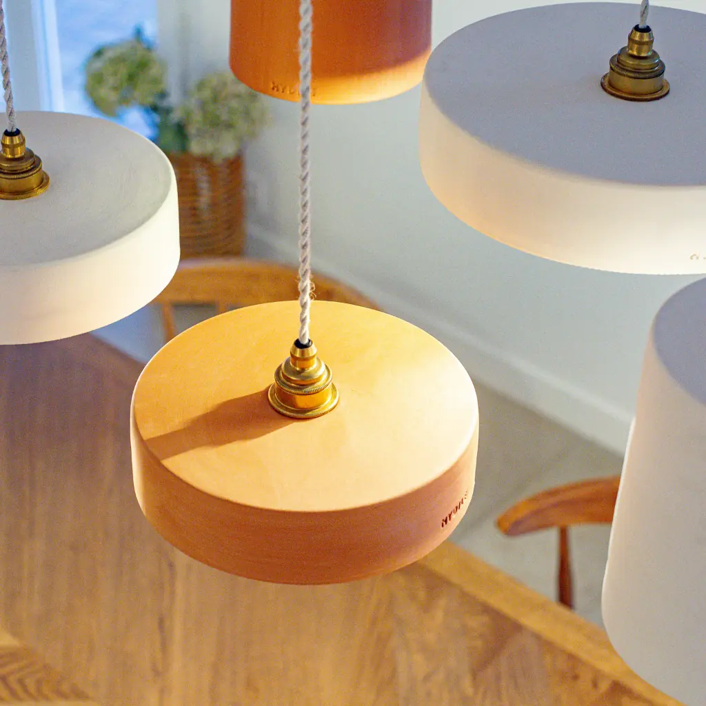 MICHELE TAILLE S - Suspension en terre cuite Ocre D24cmxH6,5cm
