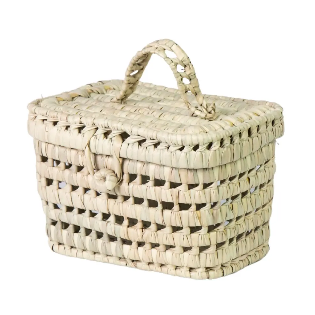 Mini PILOU - Valisette en feuilles de palmier doum L20xl15xh15cm