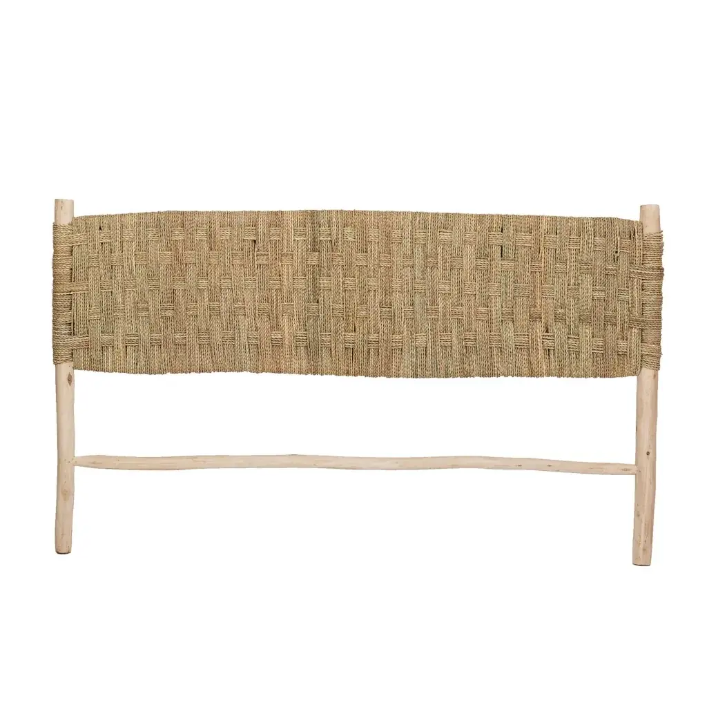 NYNON - Tête de lit en doum et bois d'eucalyptus L160xl5,5xh95cm